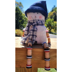 Folkart Snowman Shelf Sitter Christmas Holiday Decor